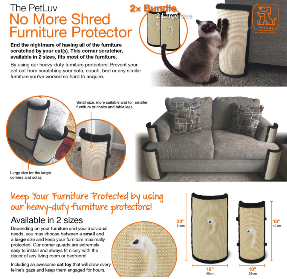 Cat Scratch And Claw Furniture Protector For Sofas - PetLuv Happy Cat